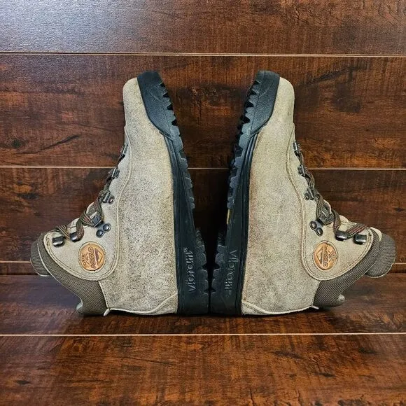 Asolo Classic Vibram Sole Brown Leather Hiking Boots Womens Size 6