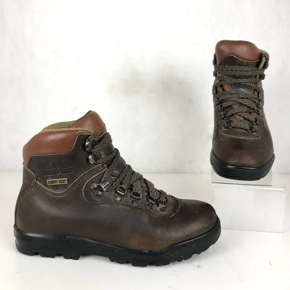 Asolo Women's Size 6.5 520 Brown Leather Gore-Tex GTX Lace-Up Hiking Boots