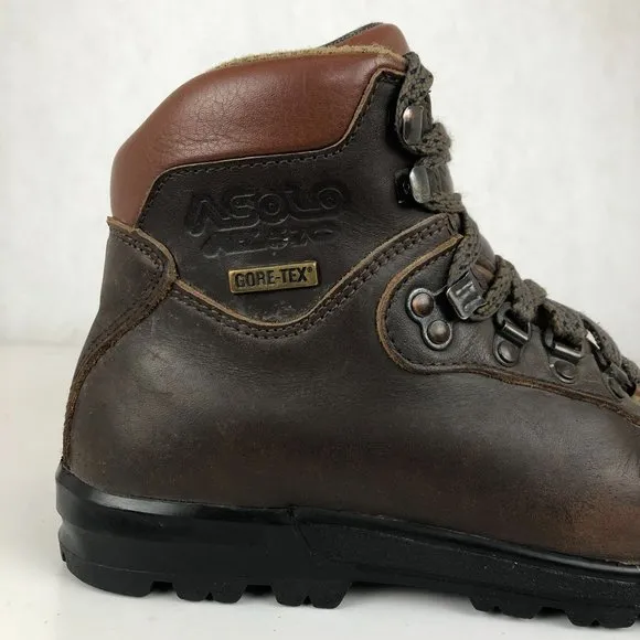 Asolo Women's Size 6.5 520 Brown Leather Gore-Tex GTX Lace-Up Hiking Boots