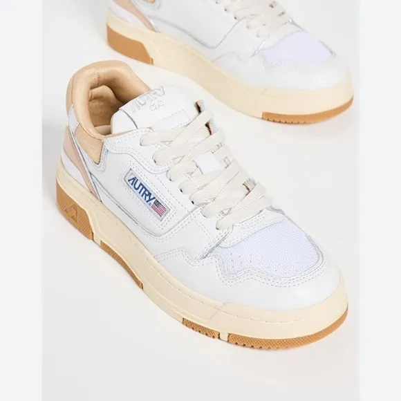 Autry Women's White and Tan Sneakers