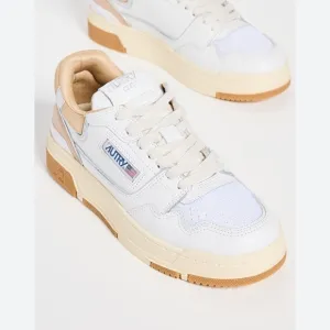 Autry Women's White and Tan Sneakers