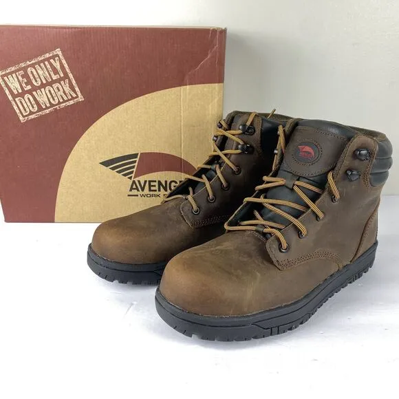Avenger Steel Toe Boots Electrical Hazard Mens Sz 11 Brown Wide Shop Boots New