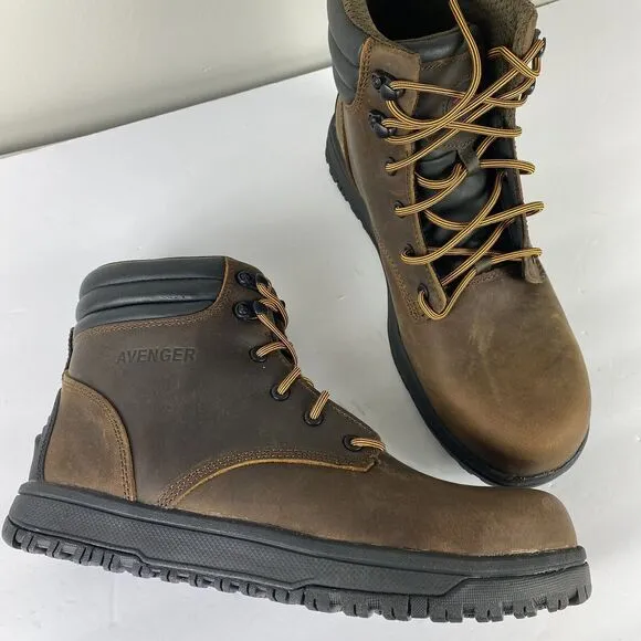 Avenger Steel Toe Boots Electrical Hazard Mens Sz 11 Brown Wide Shop Boots New