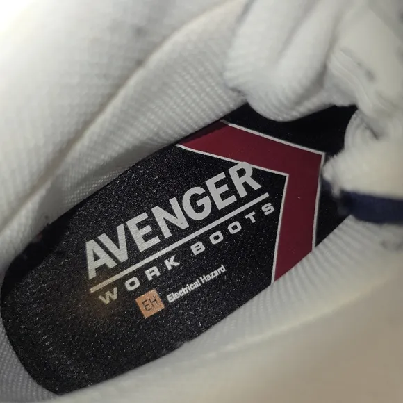 Avenger Work Boots Mens 7 Navy Blue White Steel Toe Elictrical Hazard Wore Once
