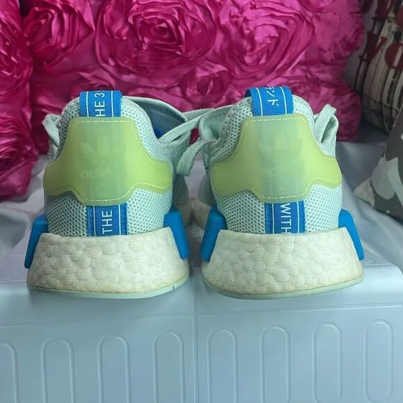 (B) Adidas NMD_R1 Ice Mint Kids' Running Shoes CG6983, Size 6.5