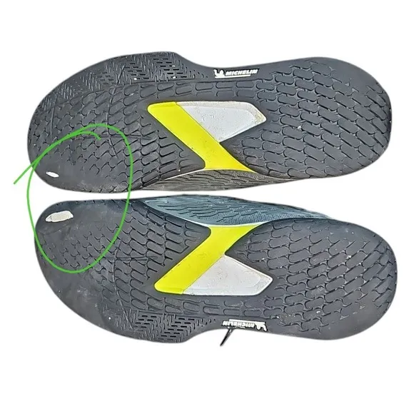 Babolat Michelin Tennis Shoes Fury 3 AC Performance Padel Gray Yellow Men 10.5