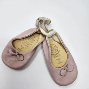 Babybotte Leather Ballet Flats Bow Accent Shoes EU 19 US 3