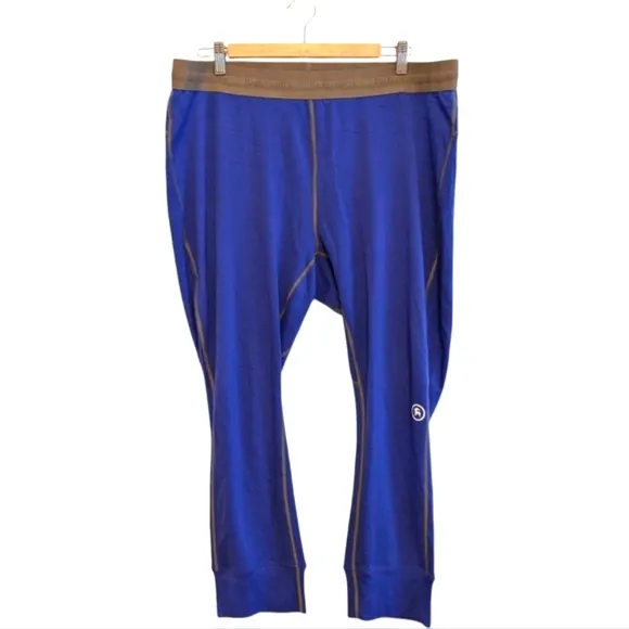 BACKCOUNTRY Merino Wool Cedars Electric Blue Midweight 3/4 Baselayer Bottoms XXL