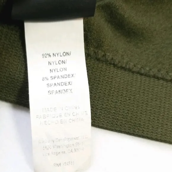 Badgley Mischka Sports Bra army green net back