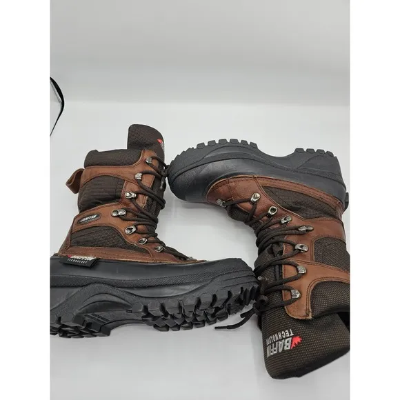 Baffin Technology Hammer 12&quot; Boots Mens Size 9 Brown Leather Winter Warm Hiking