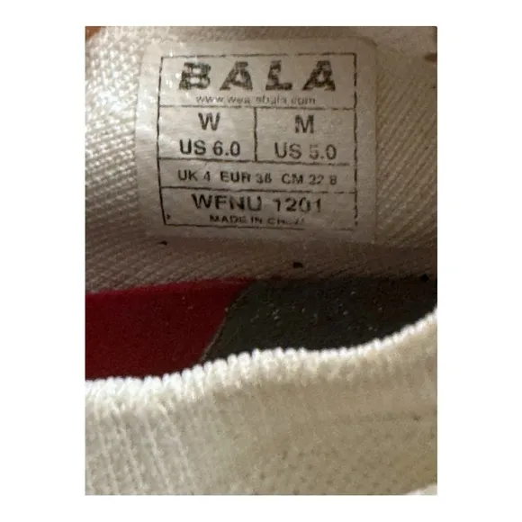 Bala Twelves Flow White Sneaker Hospital Nurse Fluid Resistant Women’s Size 6