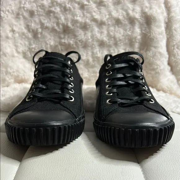 Balenciaga Black Sneakers with Textured Sole and Canvas Upper/ ZIZE 11