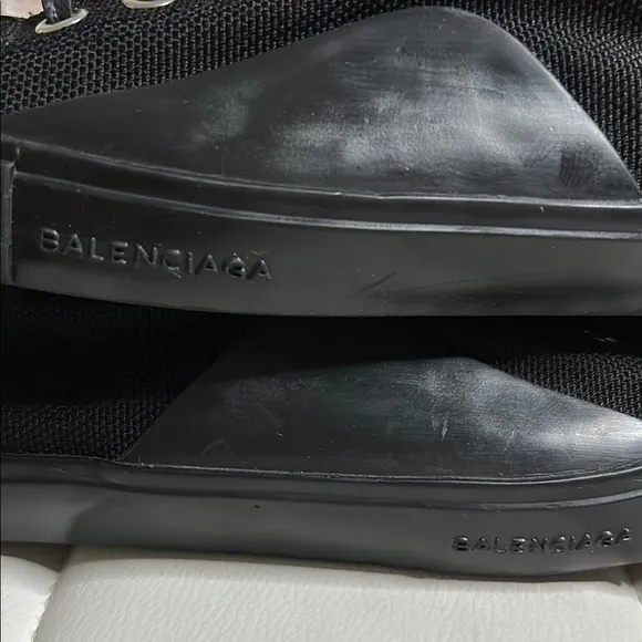 Balenciaga Black Sneakers with Textured Sole and Canvas Upper/ ZIZE 11