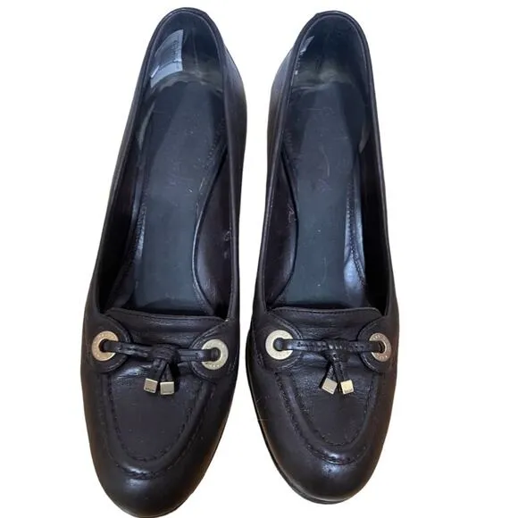 Bally Brown Heeled Loafer -EU 39/ US 8.5