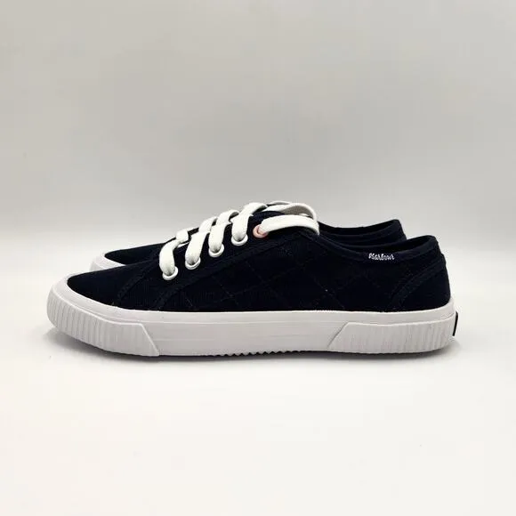 Barbour Women Navy Canvas Hailey Comfort Lace Up Low Top Sneakers Size US 6