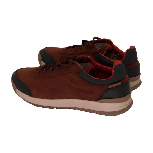 BareTraps Coffee &amp; Black Newton Waterproof Suede Sneaker Mens Shoes Size 9