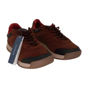 BareTraps Coffee &amp; Black Newton Waterproof Suede Sneaker Mens Shoes Size 9