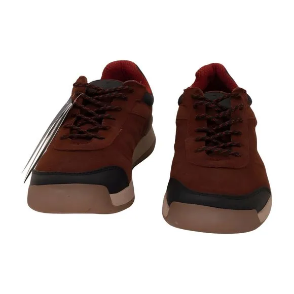 BareTraps Coffee &amp; Black Newton Waterproof Suede Sneaker Mens Shoes Size 9