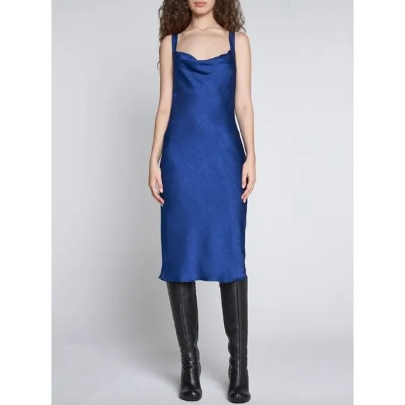 baum und pferdgarten Agamora Midi Slip Dress Dress Blue Womens Size 40 US 8