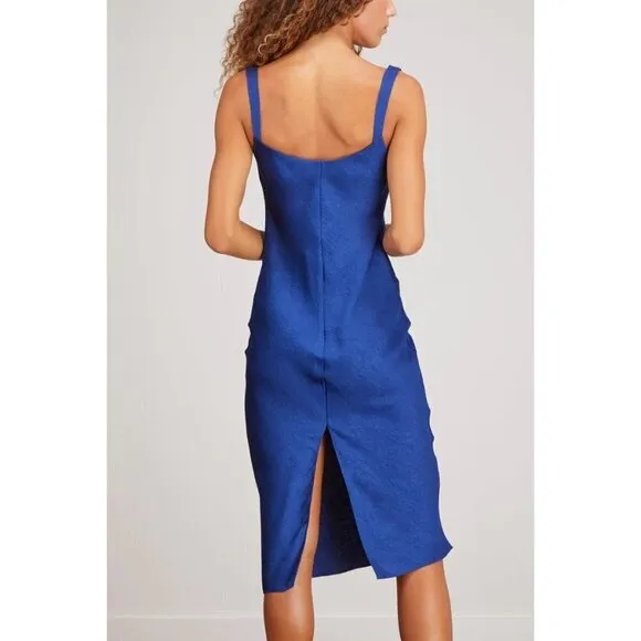 baum und pferdgarten Agamora Midi Slip Dress Dress Blue Womens Size 40 US 8