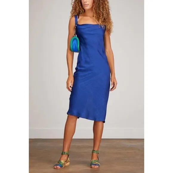 baum und pferdgarten Agamora Midi Slip Dress Dress Blue Womens Size 40 US 8