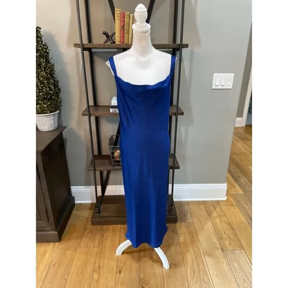 baum und pferdgarten Agamora Midi Slip Dress Dress Blue Womens Size 40 US 8