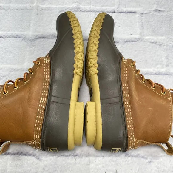 Bean Boots By LL Bean Unlined 6&quot; Size EM Men 7 Women 9 Waterproof Duck Boot