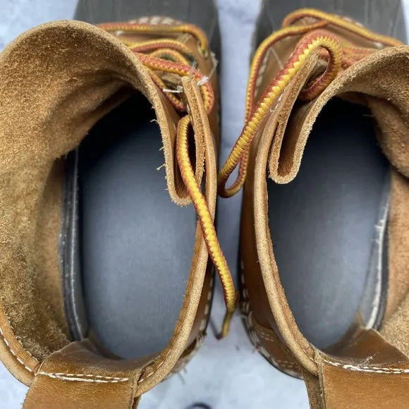 Bean Boots By LL Bean Unlined 6&quot; Size EM Men 7 Women 9 Waterproof Duck Boot