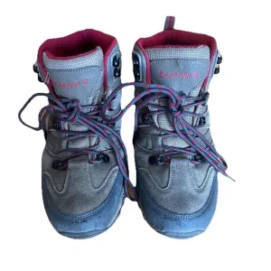 Bearpaw Corsica Suede Waterproof Ankle Hiking Boots Womens Size 7 Taupe/Red