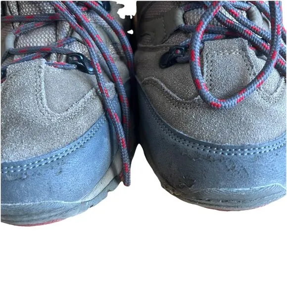 Bearpaw Corsica Suede Waterproof Ankle Hiking Boots Womens Size 7 Taupe/Red
