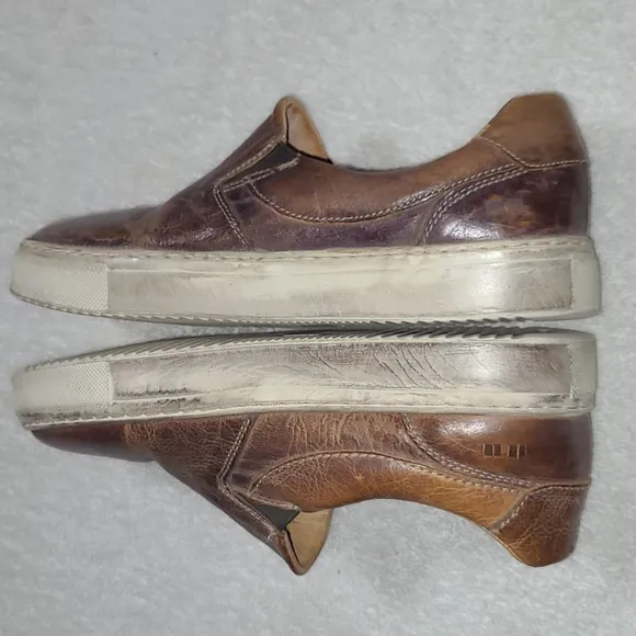 Bed|Stu Women's Hermione Leather Slip-On  Teak Rustic Sneakers Size 6