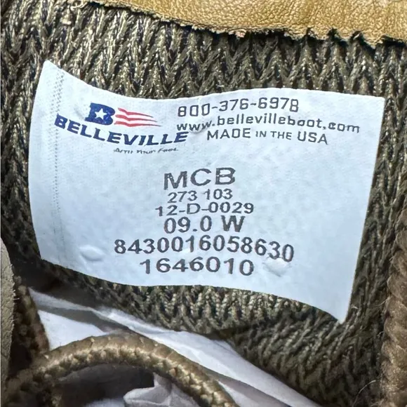 Belleville Mountain MCB 950 Gore Tex Vibram Combat Hiker Boot Khaki Size 9W NEW