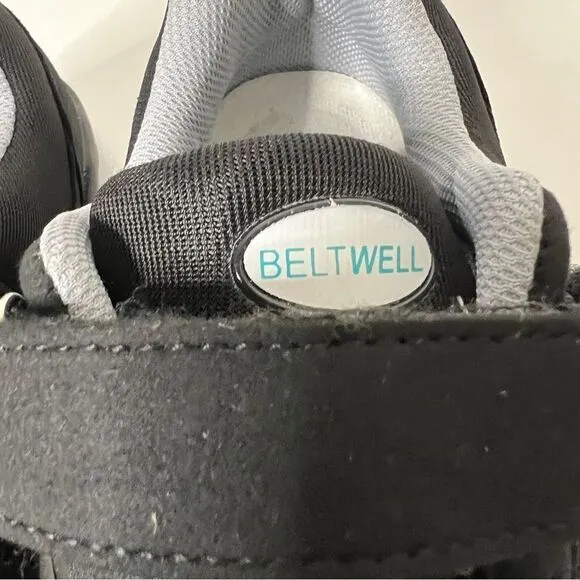 Beltwell Mens Wide Edema Adjustable Black Walking Comfort Sneakers Size 8.5