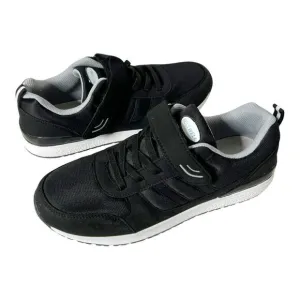 Beltwell Mens Wide Edema Adjustable Black Walking Comfort Sneakers Size 8.5