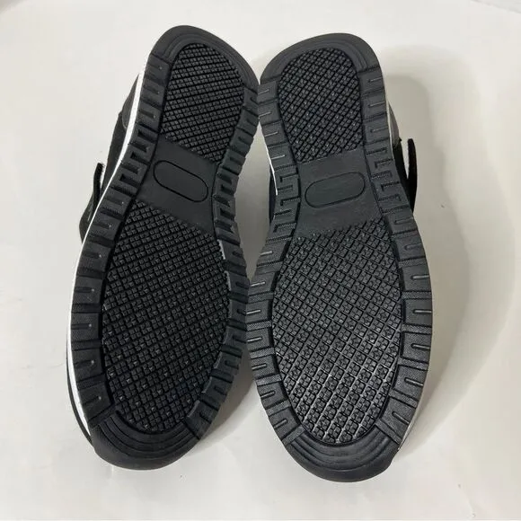 Beltwell Mens Wide Edema Adjustable Black Walking Comfort Sneakers Size 8.5