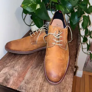 Ben Sherman Brent Oxford Lace Up Tan Leather Dress Casual Shoes Men's US 12