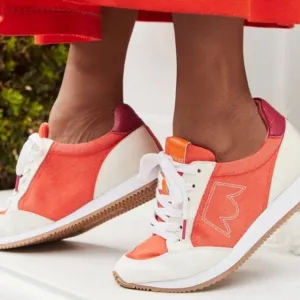 Birdies Roadrunner Women's Sneakers, Orange &amp; Cream Color Size 9