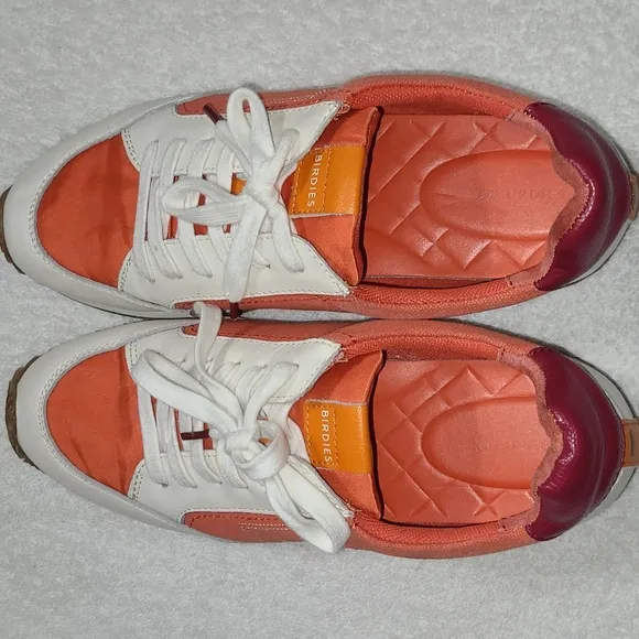 Birdies Roadrunner Women's Sneakers, Orange &amp; Cream Color Size 9