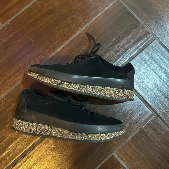 Birkenstock Black Sneakers with Soft Fabric Upper