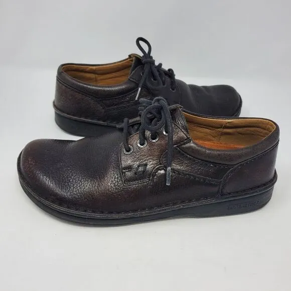 BIRKENSTOCK BROWN LEATHER LACE UP OXFORD SHOES UNISEX MEN 8 WOMEN 10 GERMANY