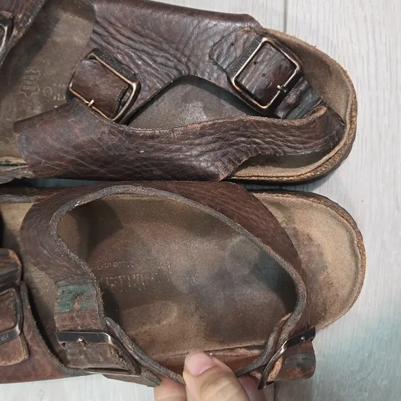 Birkenstock Mens Milano Leather Sandals Flats shoes sz 44/11 Regular