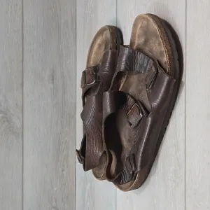 Birkenstock Mens Milano Leather Sandals Flats shoes sz 44/11 Regular