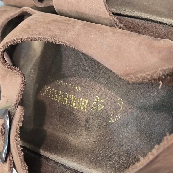 Birkenstock Milano Mens Leather Sandals Flats shoes sz 45/12 Regular