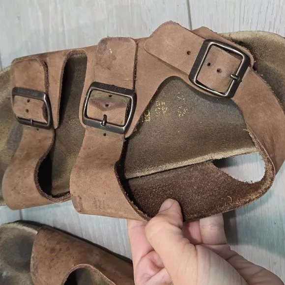Birkenstock Milano Mens Leather Sandals Flats shoes sz 45/12 Regular