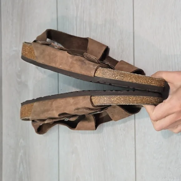 Birkenstock Milano Mens Leather Sandals Flats shoes sz 45/12 Regular