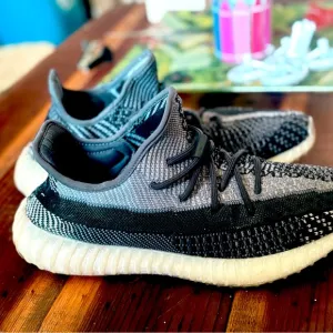Black and Gray Knit Sneakers with Cushioned Sole