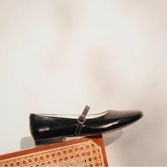 Black Mary Jane Flats