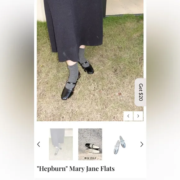 Black Mary Jane Flats