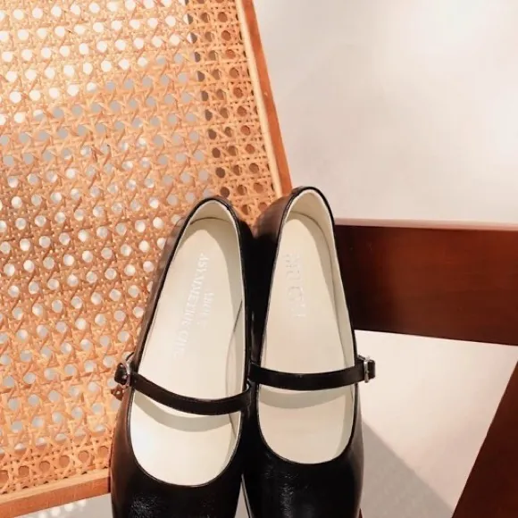 Black Mary Jane Flats
