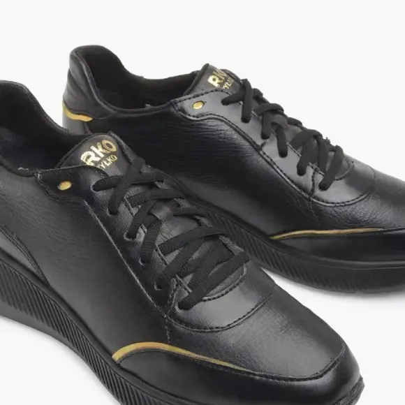Black sports shoes made in Poland